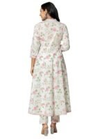 Women's Cotton Printed Anarkali Kurta with Palazzo Pants and Dupatta - Image 2